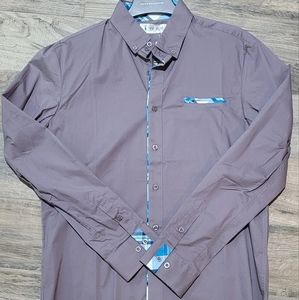Large, Grey, Dress Shirt
